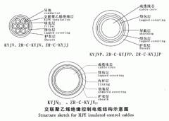 KYJV，KYJVP，KYJV22額定電壓0.6/1kV交聯(lián)聚乙烯絕緣控制電纜